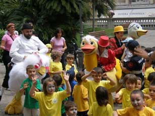 mascotte papero e gallina